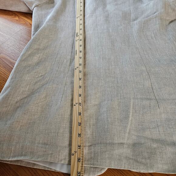 Character Suburbanwear Womens Vintage Tan Linen Blazer Jacket Sz 16 Quiet Luxury - Picture 12 of 15